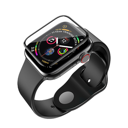 Защитное стекло на Apple Watch, HOCO, 38mm, 3D, черное