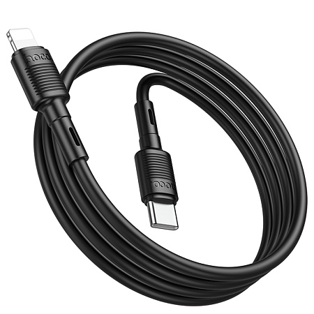 Кабель Lightning to Type-C (PD), HOCO, X83, 1м, черный