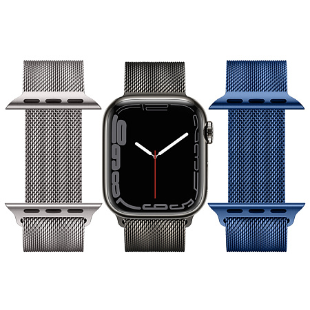 Ремешок на руку для Apple Watch 44/45/46/49 мм, HOCO, WA03, Milanese loop, черный