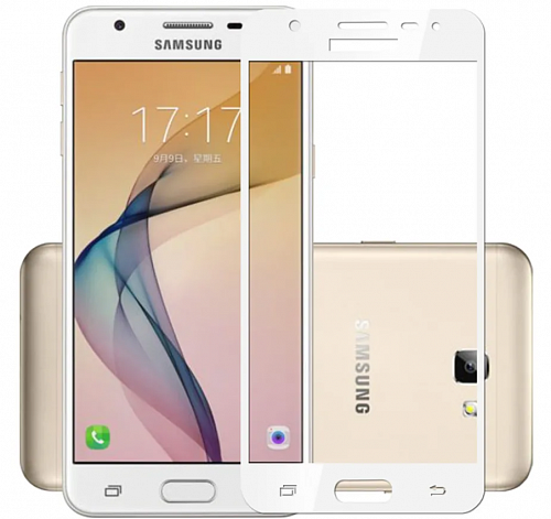 Защитное стекло на Samsung G570F, Galaxy J5 Prime/On5 (2016), 3D Fiber, белый, X-CASE