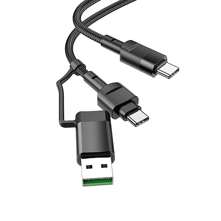 USB   2  1, USB-A to Type-C  Type-C to Type-C, U106, HOCO, 