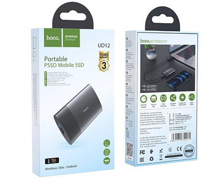 SSD накопитель 1TB (UD12), HOCO, черный