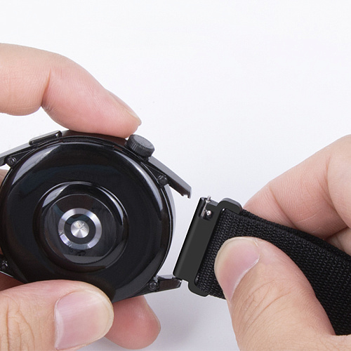 Ремешок на руку универсальный для умных часов 20мм, HOCO, WH05, нейлоновый, черный