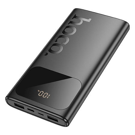 Универсальный Доп. Аккумулятор 15000mAh, J144, HOCO, выход: 2 USB (5V/2.0A), черный