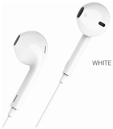 Проводные наушники M80, Lightning Original series earphones, HOCO, с микрофоном, белые