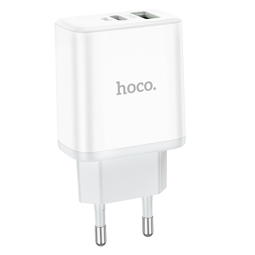 Сетевое зарядное устройство, 1 PD 20W + 1 USB 3.0 QC (C105A), HOCO, белый