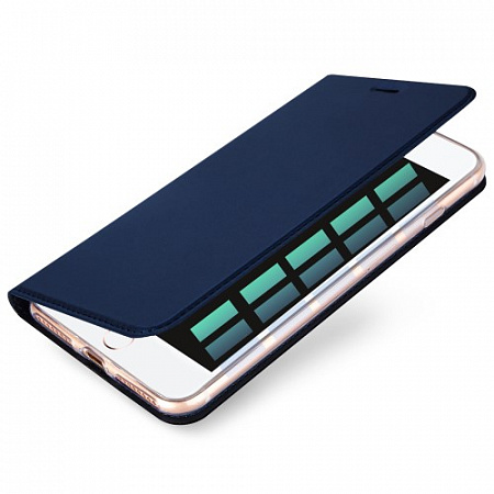 Чехол-книжка для iPhone 7 Plus/8 Plus, DU DU, боковой, синий