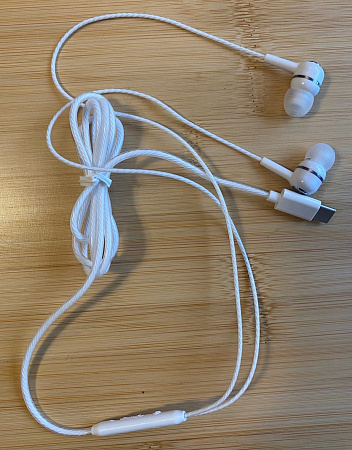 Наушники Mosidun C4A, Type-c, вакуумные, белые