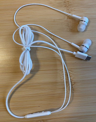 Наушники Mosidun C4A, Type-c, вакуумные, белые