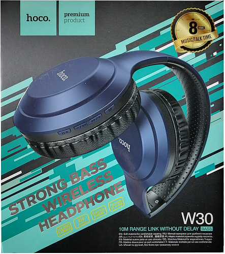 Беспроводные наушники W30, HOCO, синий