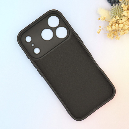 Чехол силиконовый для iPhone 17 Pro, с микрофиброй внутри, с защитой камеры, X-CASE, черный