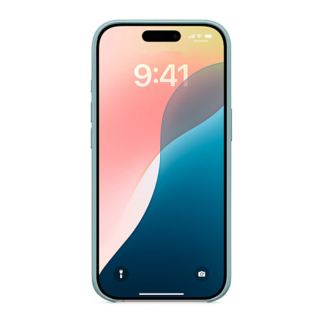 Чехол-накладка для iPhone 16 Pro, глянцевый, магнитный (MagSafe), без лого, X-CASE, бирюзовый