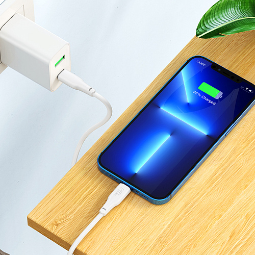 Кабель Lightning to Type-C (PD), HOCO, X93, 1м, 20W, белый