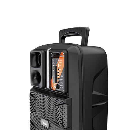 Колонка BS37, +1 проводной микрофон, Dancer outdoor wireless speaker , HOCO, черная