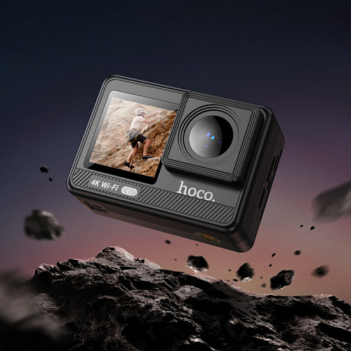 Cпортивная камера DV102 с двумя дисплеями, с защитой от тряски, 4K, НOCO, черный