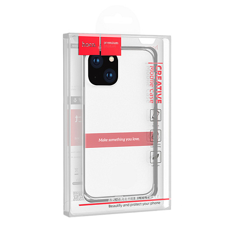 Чехол силиконовый для iPhone 15 Plus, Light series TPU, HOCO, прозрачный