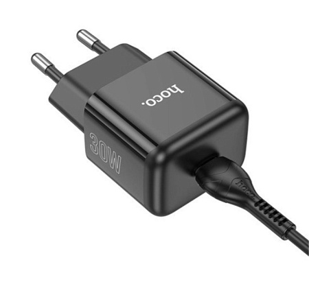 Сетевое зарядное устройство, 1 PD 30W (N32), HOCO, Type-C to Type-C, черный