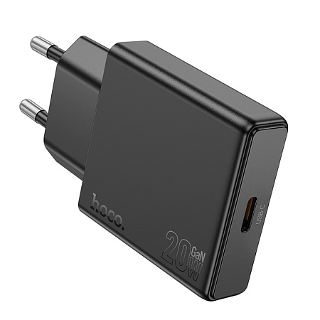 Сетевое зарядное устройство, 1 PD 20W (N37), HOCO, черный