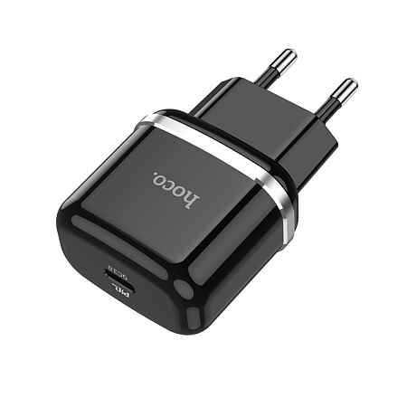 Сетевое зарядное устройство, 1 PD 20W + 1 USB 3.0 QC (N24), HOCO, черный