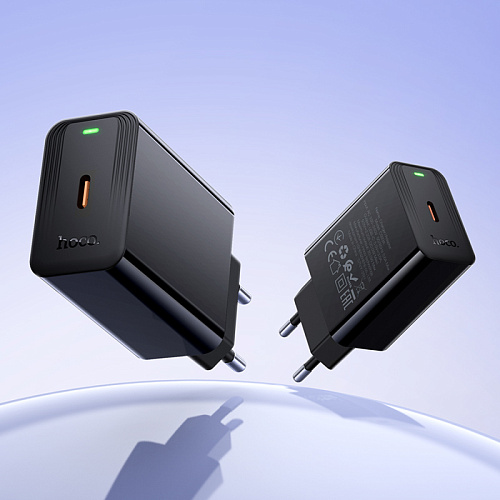 Сетевое зарядное устройство, 1 PD 20W  (CS93A), HOCO, цвет черный