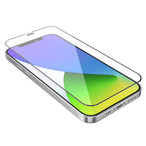 Защитное стекло на iPhone 12 (6.1)/12 Pro (6.1) G12, HOCO, Full screen HD 5D large arc tempered glass, черное