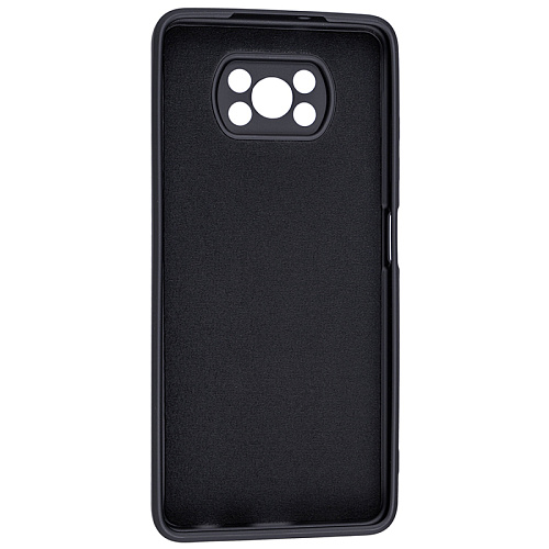 Чехол силиконовый для Xiaomi Poco X3/Poco X3 Pro/Poco X3 NFC, good quality, с защитой камеры, X-CASE, черный