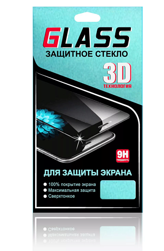 Защитное стекло на iPhone 7/8/SE (2020), 3D черный, X-CASE