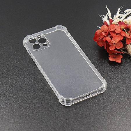 Чехол силиконовый для iPhone 12 Pro (6.1), усиленные края, с защитой камеры, X-CASE, прозрачный