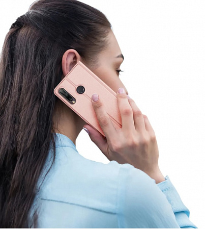 Чехол-книжка для Huawei P40 Lite E/ Honor 9C/Y7p, DU DU, боковой, розовый
