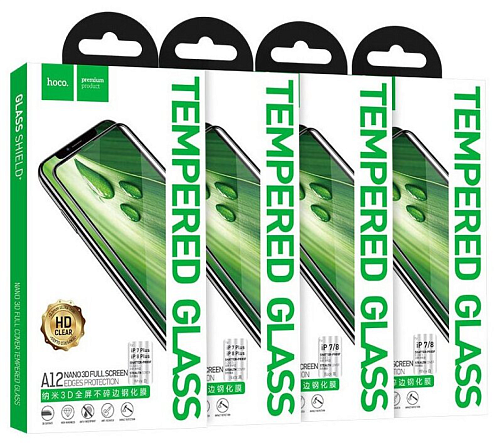 Защитное стекло на iPhone 13 mini (5.4) A12 Plus, HOCO, Nano 3D full screen edges protection tempered glass, черное