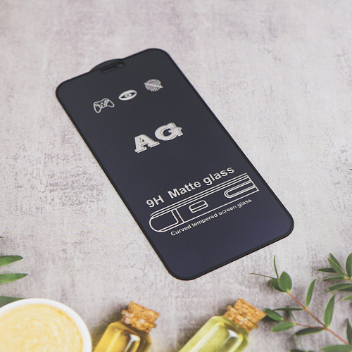 Защитное стекло на iPhone 12 (6.1)/12 PRO (6.1), Anti-blue ray матовый черный, X-CASE