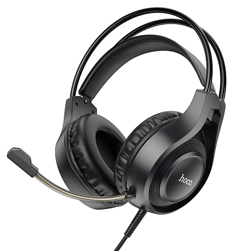 Проводные наушники W106, HOCO, игровые с микрофоном, черные