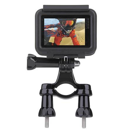 Держатель для велосипеда/мотоцикла для GoPro и аналогичных экшн камер, телефонов и других устройств, PULUZ, черный