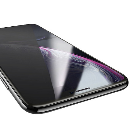 Защитное стекло на iPhone XR/11 (A13), HOCO, Shatterproof edges full screen anti-spy, черное