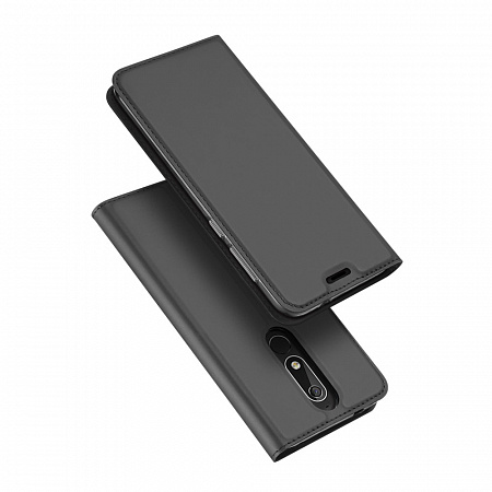 Чехол-книжка для Nokia 5.1, DU DU, боковой, серый