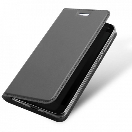 Чехол-книжка для Nokia 2, DU DU, боковой, серый