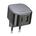 Сетевое зарядное устройство, 1 PD 20W + 1 USB 3.0 QC (CS32A), HOCO, черный
