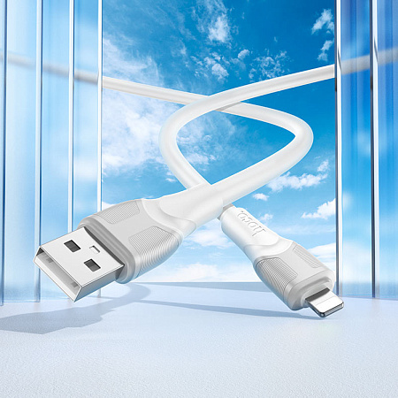 USB дата кабель Lightning, HOCO, X106, 3M, белый