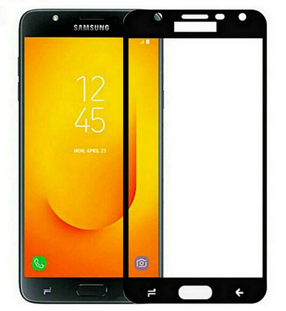 Защитное стекло на Samsung Galaxy J7 Duo, Silk Screen 2.5D, черный, X-CASE