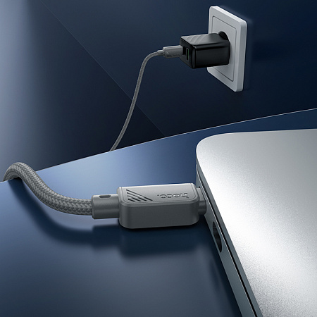 Кабель Type-C на Type-C, HOCO, X113, 1м, 60W, серый