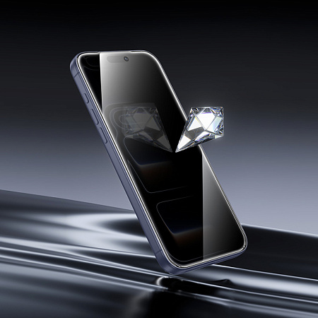 Защитное стекло для iPhone 17 Pro, A777 Plus, HOCO, антишпионское, черное