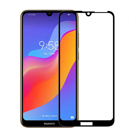 Защитное стекло на Honor 8A/Honor 8A Pro/ Honor Play 8A/Y6 (2019)/Y6 Pro (2019)/Y6S (2019), 9D, черный, X-CASE