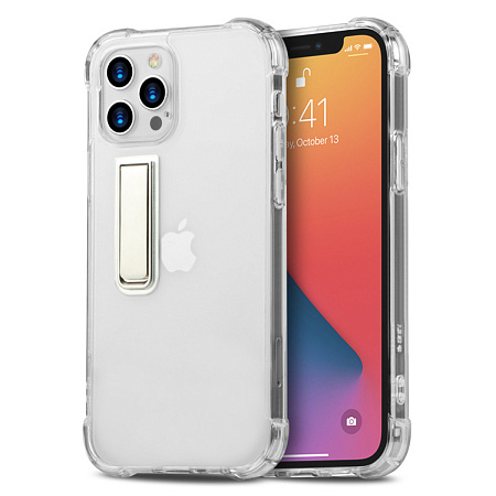 Чехол силиконовый для iPhone 12 Pro Max (6.7), с подставкой, X-CASE, прозрачный