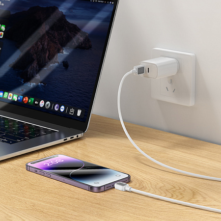 USB дата кабель Lightning, HOCO, X108, 1м, силиконовый, белый