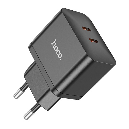 Сетевое зарядное устройство, 2 PD 35W (N29), HOCO, черный