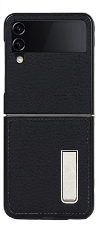 Чехол-накладка для Samsung Galaxy Z Flip 4, DU DU, с подставкой, пластик, черный