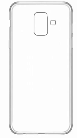 Чехол силиконовый для Samsung J610F, Galaxy J6 Plus (2018), прозрачный