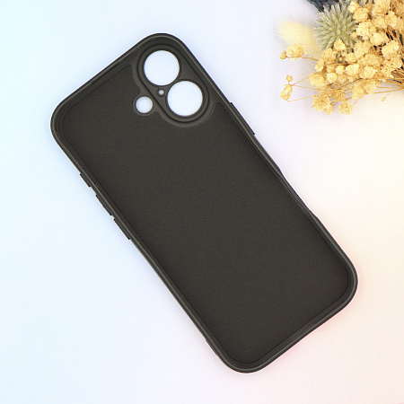 Чехол силиконовый для iPhone 17, с микрофиброй внутри, с защитой камеры, X-CASE, черный