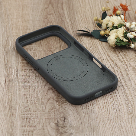 Чехол-накладка для iPhone 17 Pro Max, Silicon Case, магнитный (MagSafe), без лого, X-CASE, угольно-серый