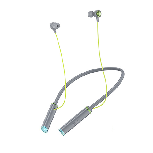 Беспроводные наушники ES72, HOCO, спортивные наушники с шейным ободком, серый
